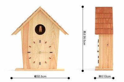 カッコー　時計　ナチュラル　ひのき　