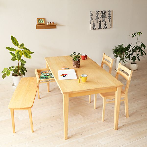 ダイニングテーブル D hinoki 引出し付｜家具とダイニングテーブルの  