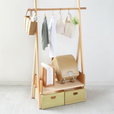 キシル さくらハンガー ランドセルラック オーガニック家具 ランドセル収納セット 01|家具と子供部屋収納の専門店キシル