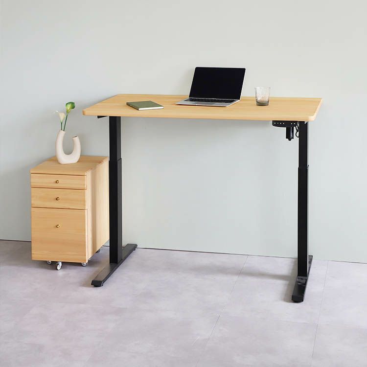 仕事にも学びにも、ぴったり寄り添う<br>サイズオーダー 昇降デスク S hinoki<br>つまみワゴン M